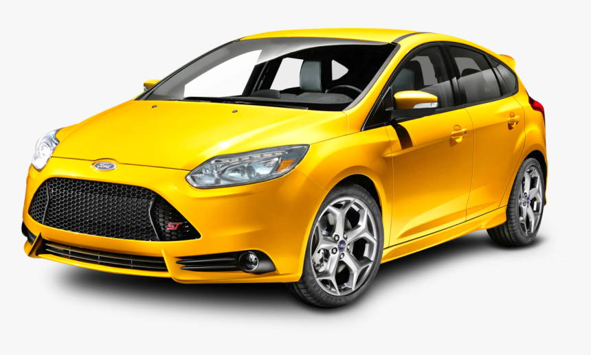 Ford Focus Yellow Car Png Image - Yellow Car Png, Transparent Png, Free Download
