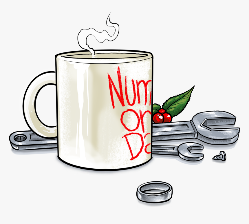 Coffee Mug With Wrenches, A Ring, And Holly Berries - Ring, HD Png Download, Free Download