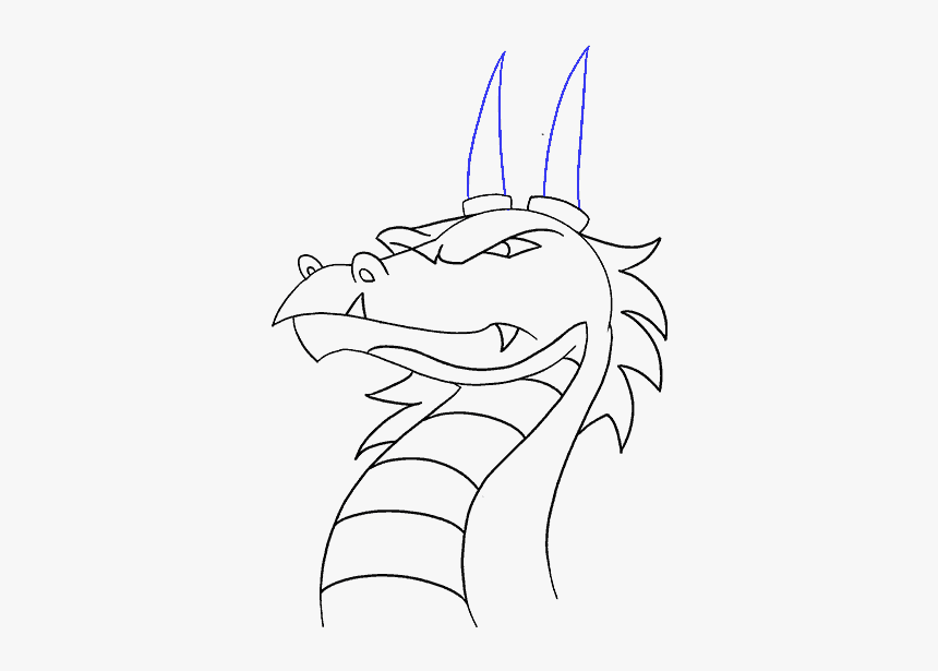 How To Draw Dragon Head - اموزش نقاشی سر اژدها, HD Png Download, Free Download