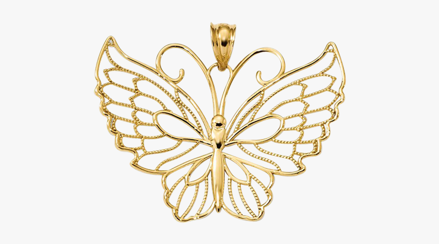 Large Butterfly Pendant - Necklace, HD Png Download, Free Download