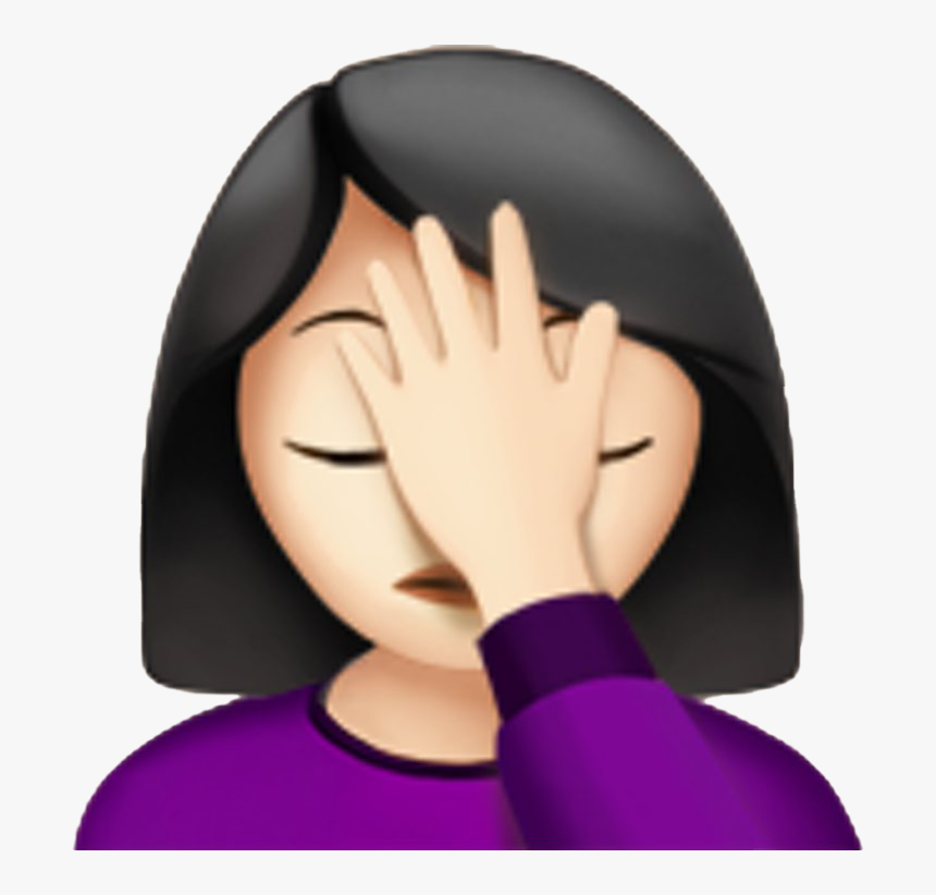 Facepalm Girl Png Photos - Emoji Girl Hand On Face, Transparent Png, Free Download