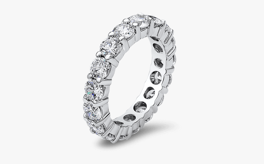 25 Carat, 14k Wedding Band - Circle Cubic Zirconia Ring, HD Png Download, Free Download