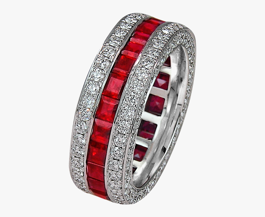 Ruby And Diamond Wedding Ring, HD Png Download, Free Download