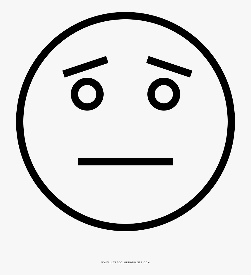 Sad Coloring Page - Smiley, HD Png Download, Free Download