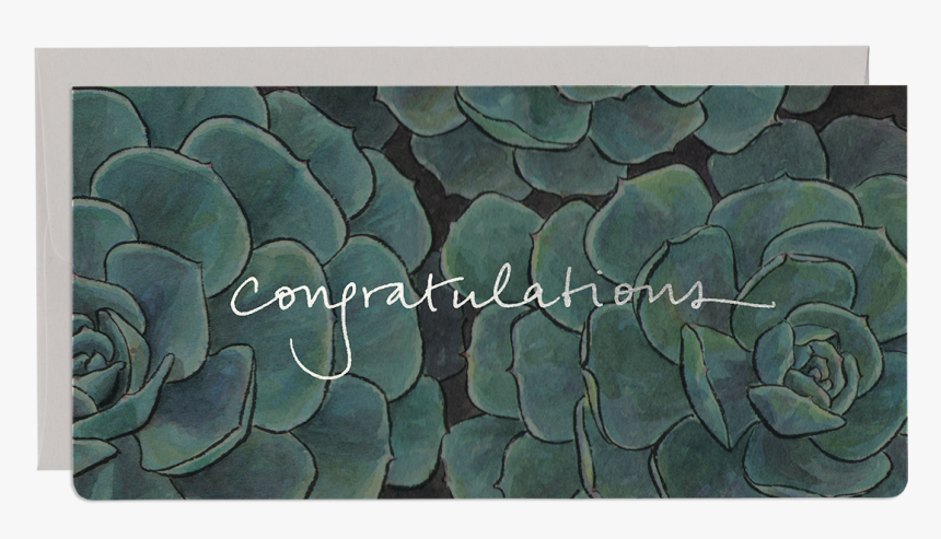 Succulent Congrats Monarch Card - Motif, HD Png Download, Free Download