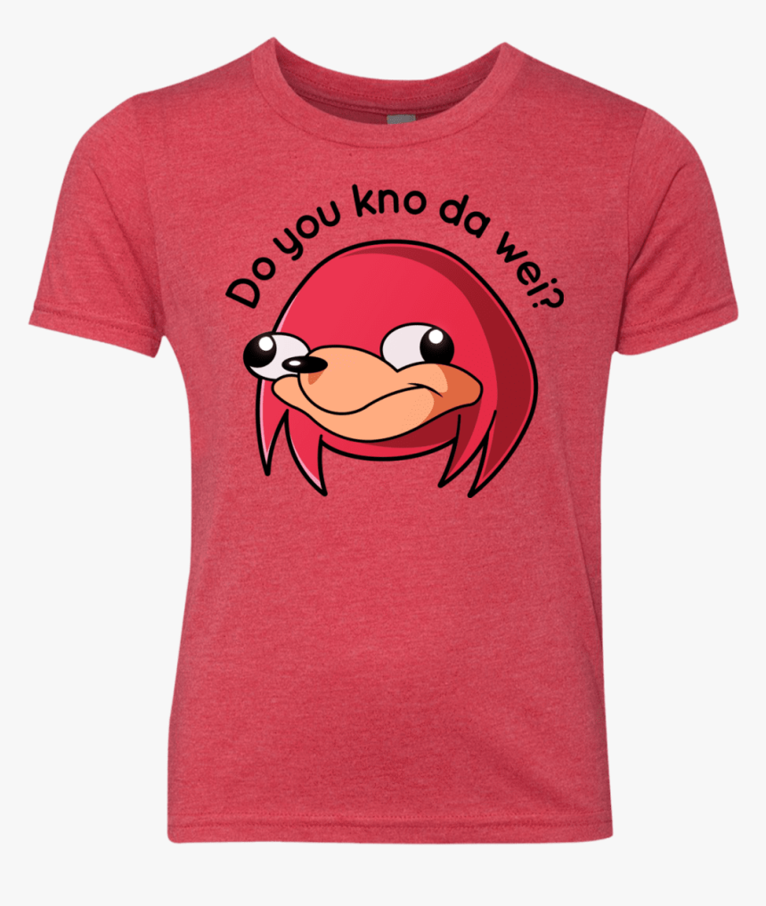 Ugandan Knuckles Youth Triblend T-shirt - Baby Yoda T Shirt, HD Png Download, Free Download