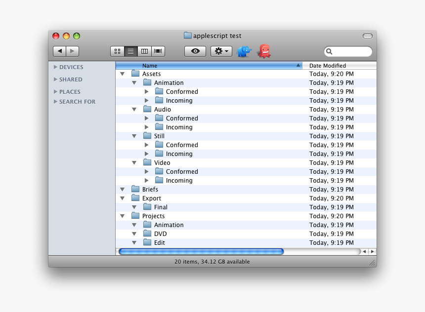 Final Cut Pro Applescript Project Folder - Finder, HD Png Download, Free Download