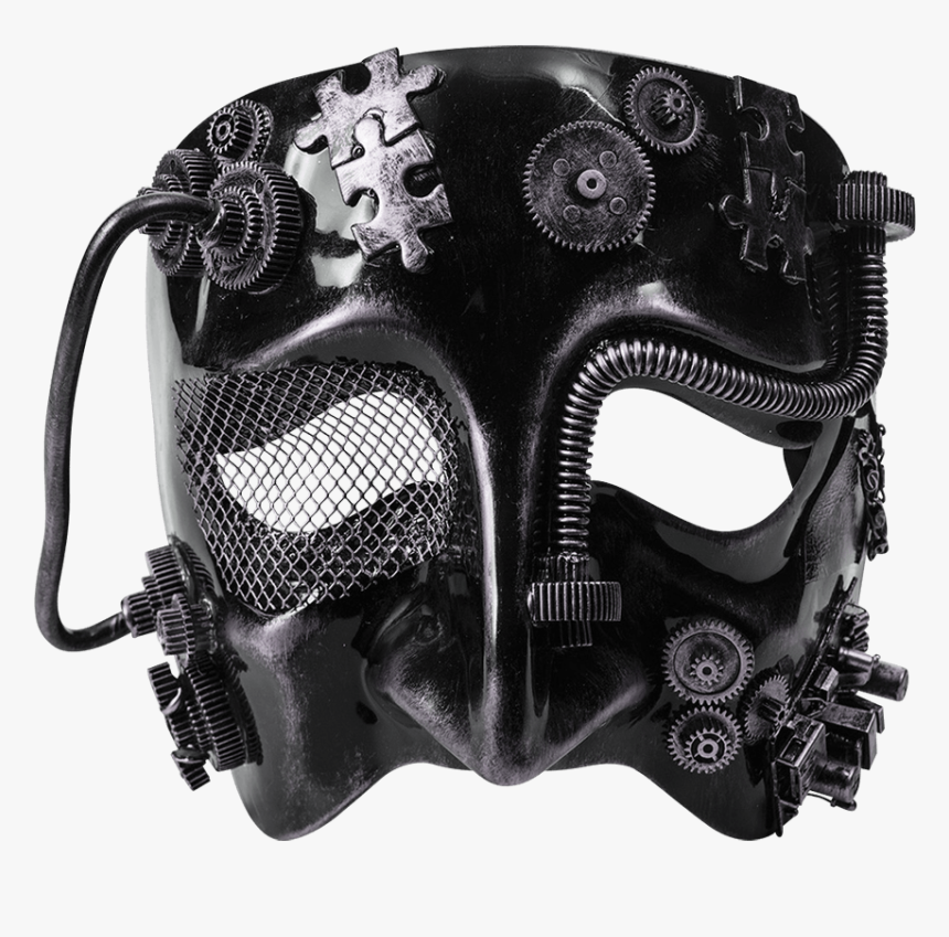 Mens Silver Steampunk Half Mask - Mask, HD Png Download, Free Download