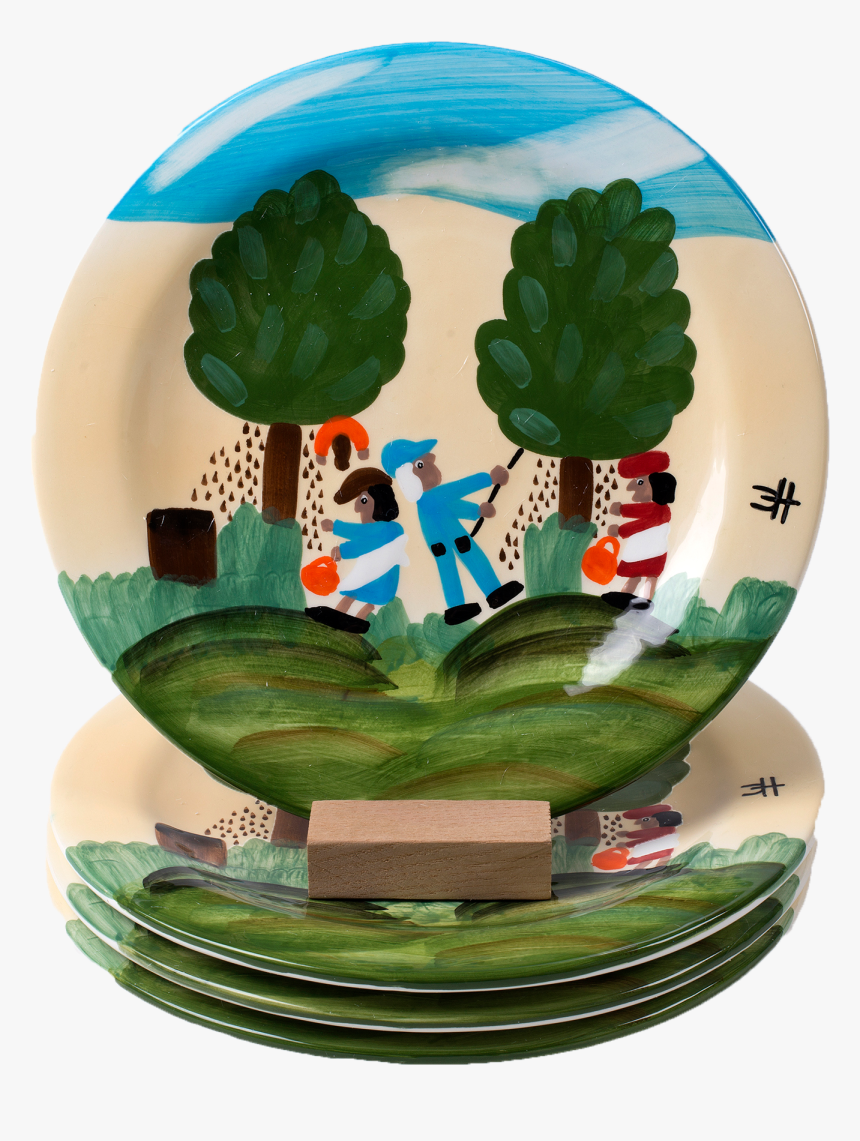 Pecan Picking Dinner Plates "
 Title="pecan Picking - Figurine, HD Png Download, Free Download