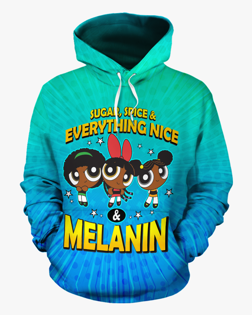 Powerpuff Black Girl All-over Hoodie"
 Class= - Black Powerpuff Girls Hoodie, HD Png Download, Free Download