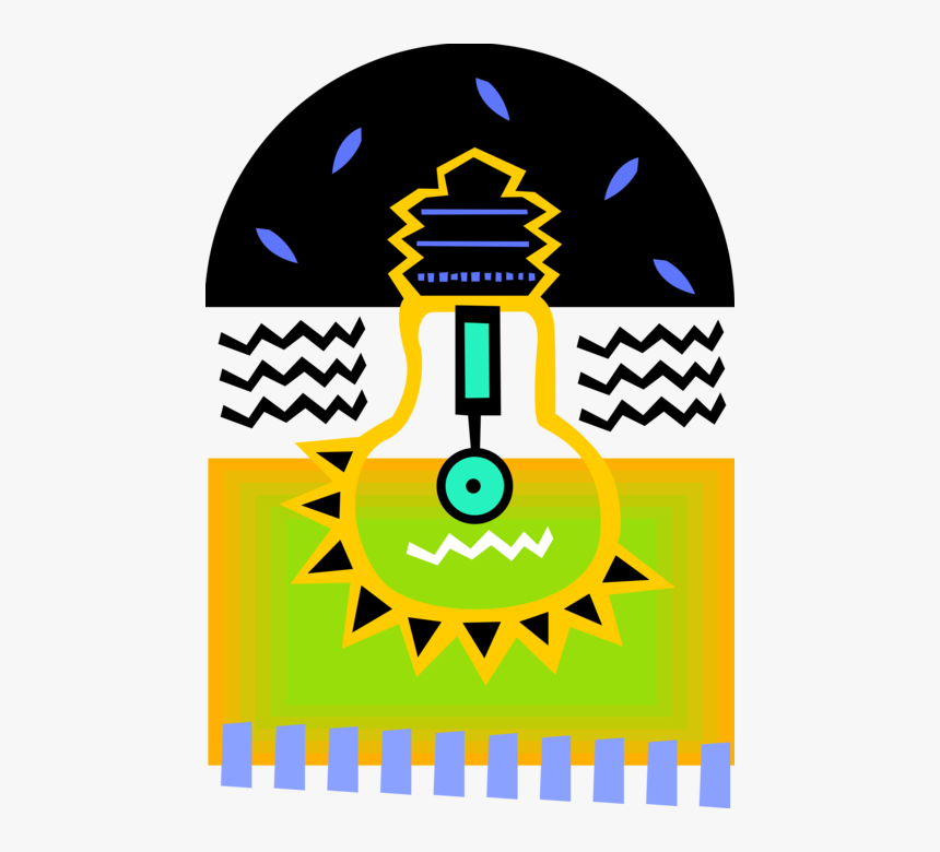 Vector Illustration Of Electric Light Bulb Symbol Of - Emblem, HD Png Download, Free Download