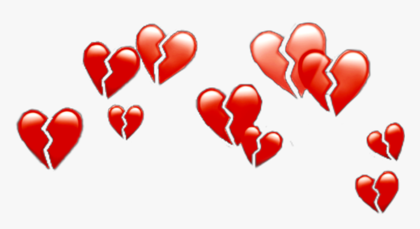 #heart #crown #heartcrown #crownheart #sad #sadlife - Broken Heart Emoji Transparent, HD Png Download, Free Download
