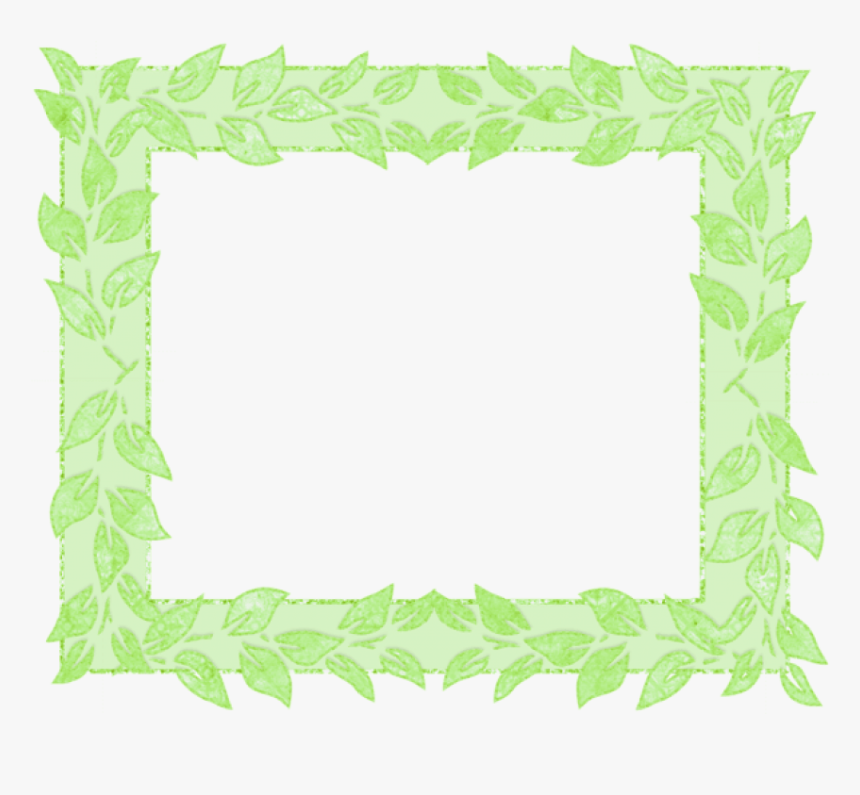 Free Png Green Transparent Frame With Leafs Png Images - Picture Frame, Png Download, Free Download