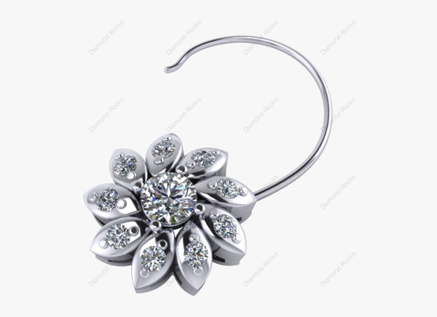 Nose Pin Diamond In White Gold, HD Png Download, Free Download