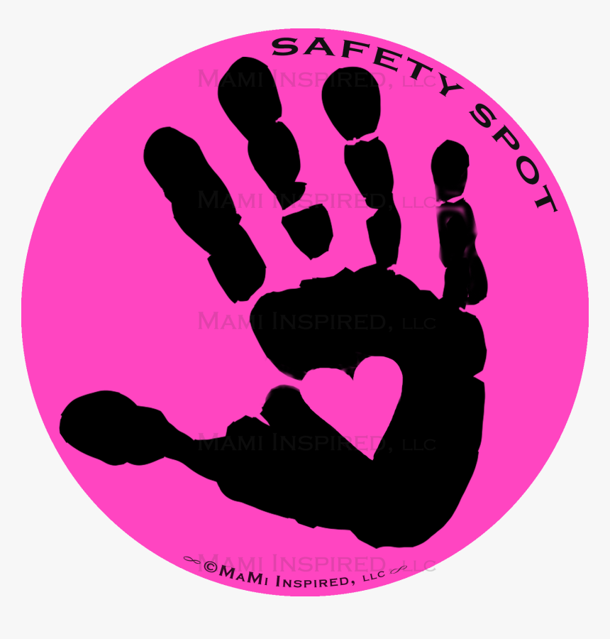 Safety Spot Kids Black Hand Color Background Car Magnet - Safety Spot, HD Png Download, Free Download