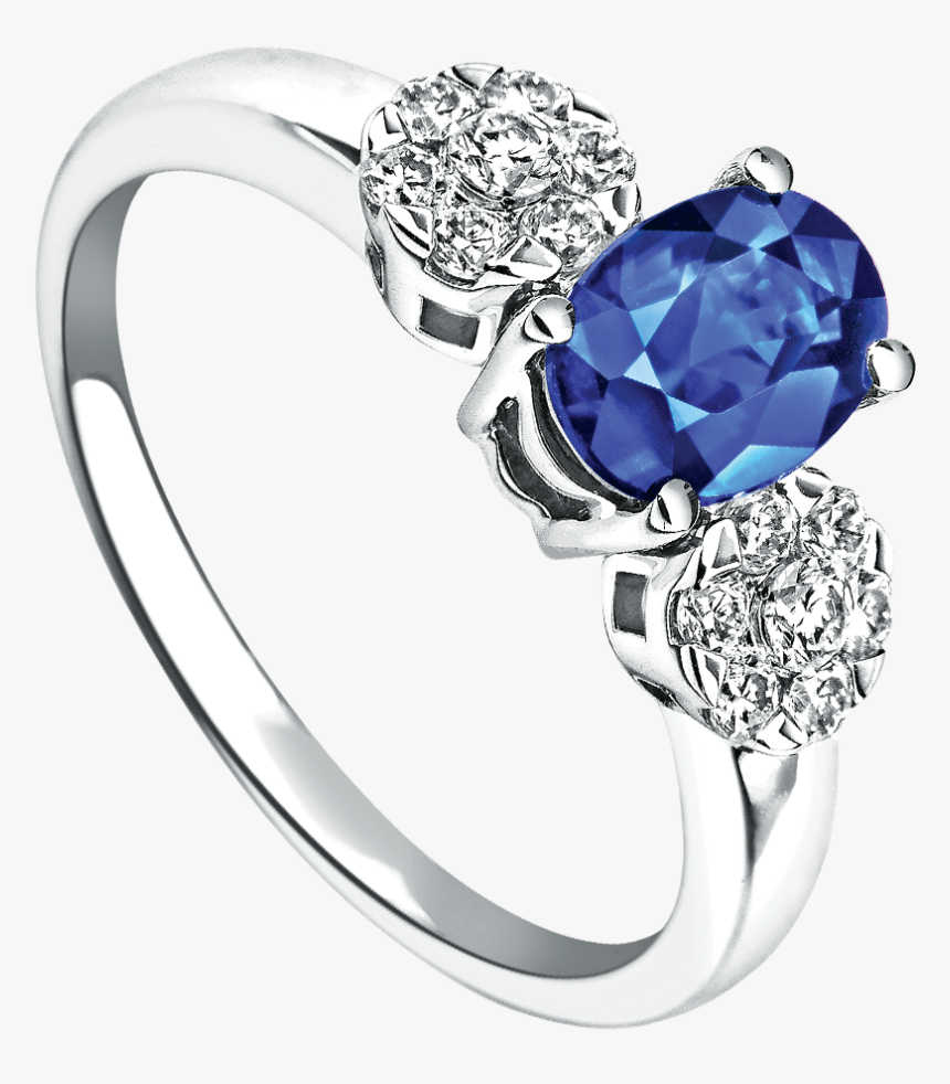 Coronet Sapphire Diamond Ring - Engagement Ring, HD Png Download, Free Download