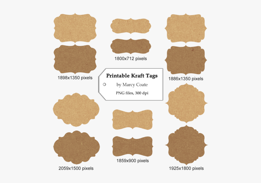 Printable Kraft Tags Design - Scalable Vector Graphics, HD Png Download, Free Download