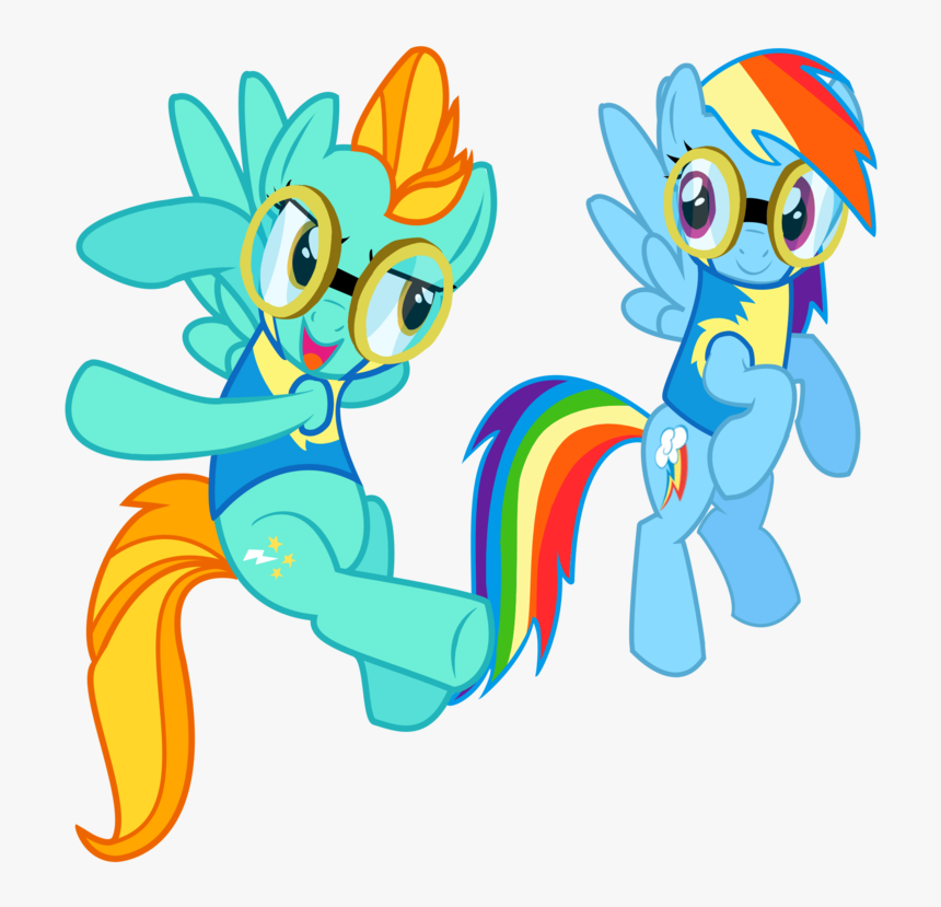 Lightning Clipart Rainbow - My Little Pony Lighting Dust And Raindow Dash, HD Png Download, Free Download