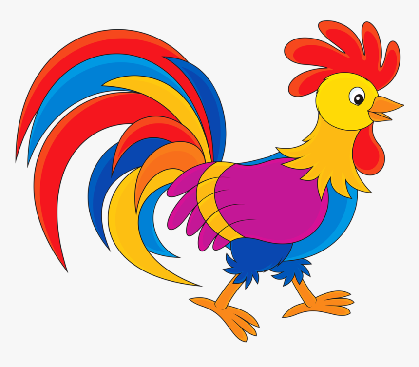Rooster • Chicken Logo, Hen Chicken, Chicken Crafts, - Clipart Colorful Rooster Png, Transparent Png, Free Download
