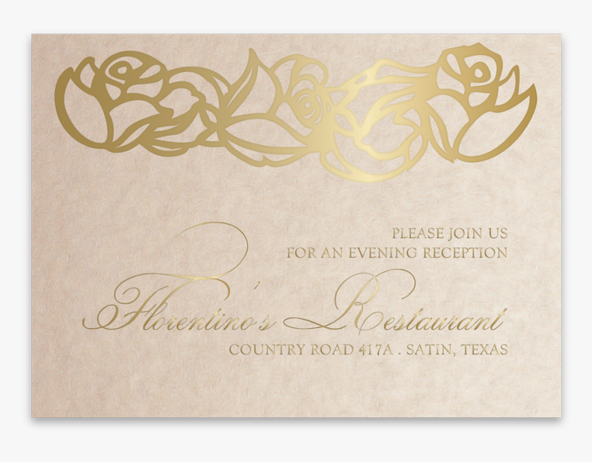 Reception Card Velvet Suite - Calligraphy, HD Png Download, Free Download