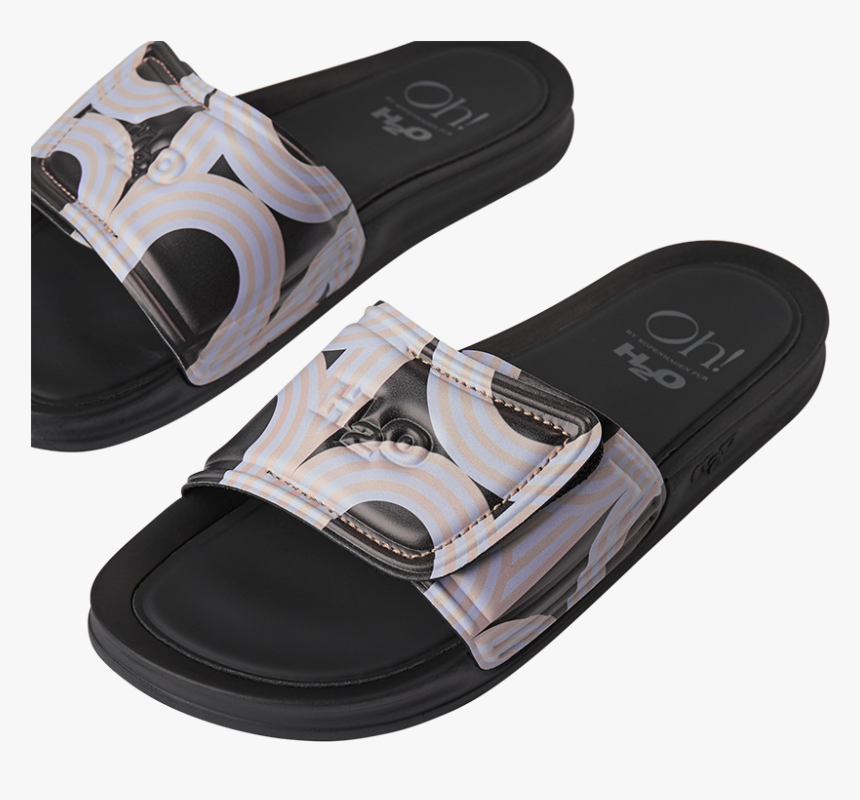 H2o Fashion H2oh Laura Slipper Sandal 2021 Black/sky/safari"

 - Slipper, HD Png Download, Free Download