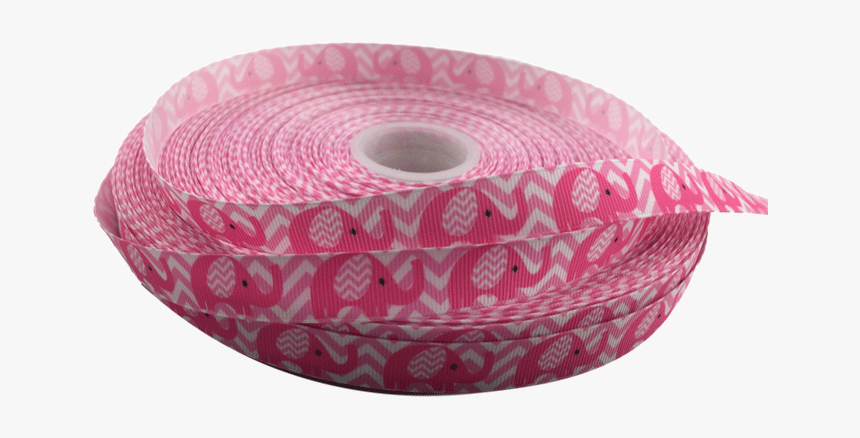 Ribbons [tag] Pink Elephant Grosgrain Ribbon 5/8″ Chevron - Tissue Paper, HD Png Download, Free Download