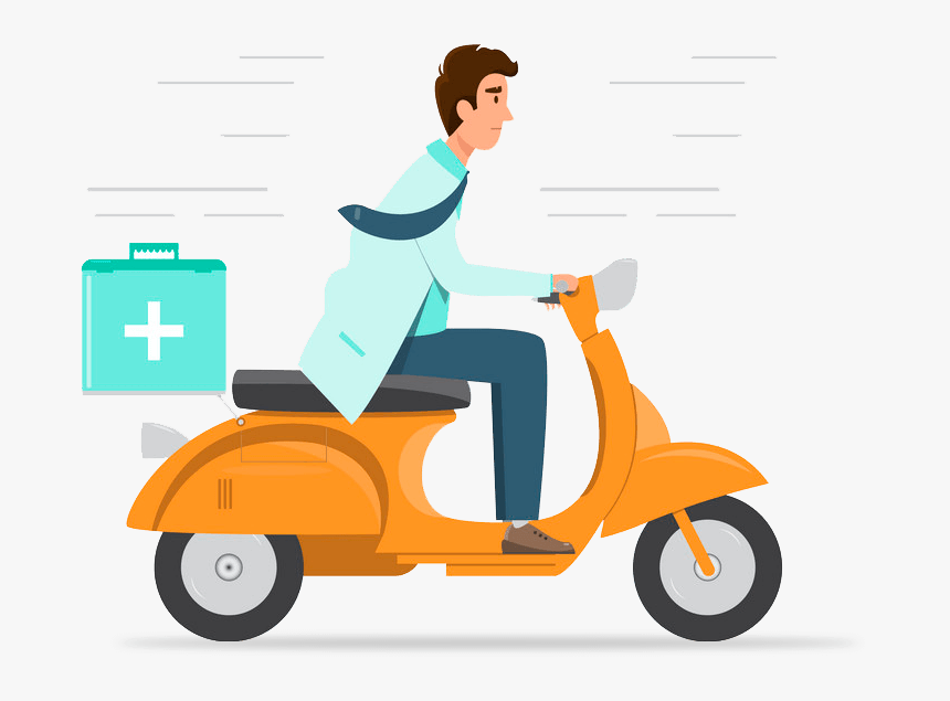 Doctor On Motorcycle, HD Png Download, Free Download