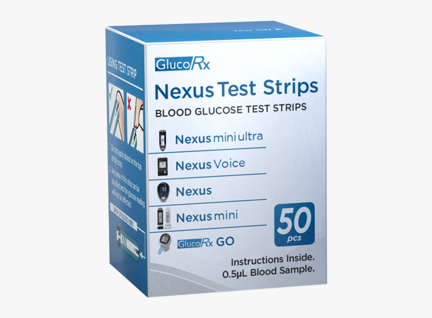 Glucorx Nexus Test Strips, HD Png Download, Free Download