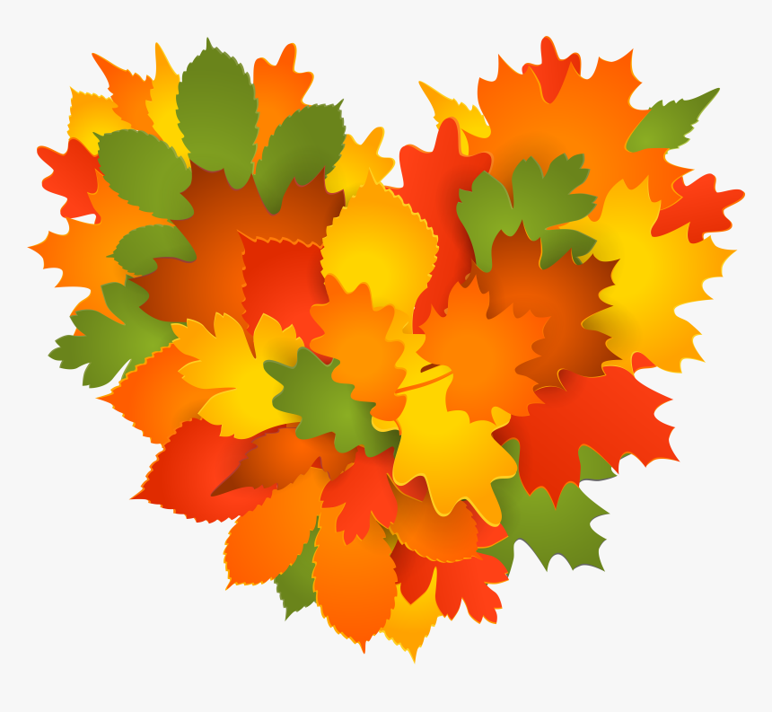 Fall Heart Of Leaves Png Clip Art Image , Png Download, Transparent Png, Free Download