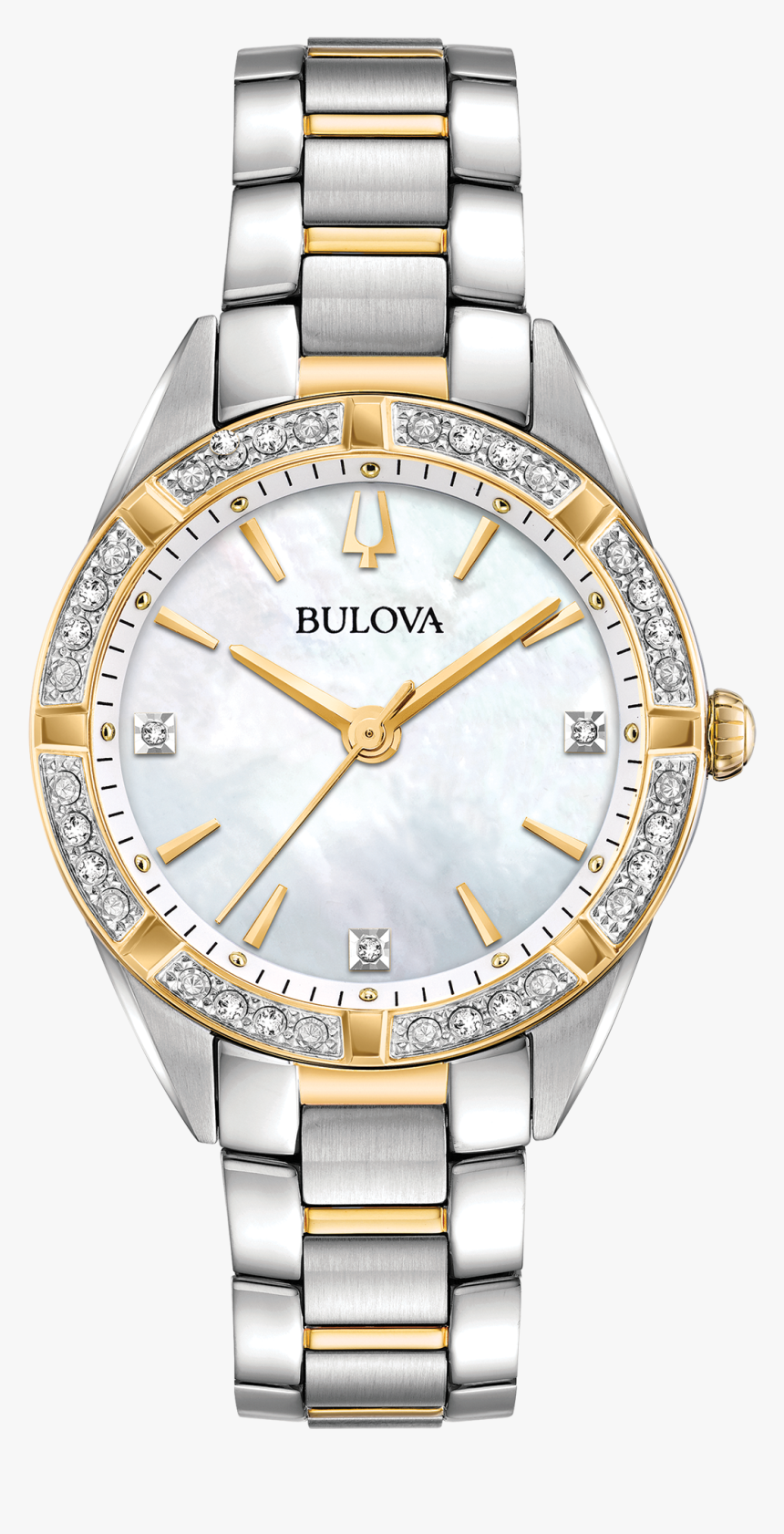 Bulova Ladies Sutton Diamond Two-tone Watch - Women's Diamond Bulova Watch, HD Png Download, Free Download