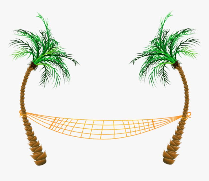 Download Transparent Palm Beach Hammock Clipart Png - Transparent Background Beach Clipart, Png Download, Free Download