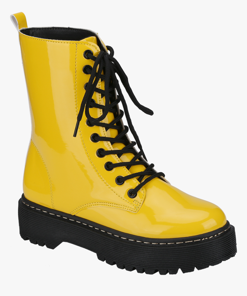 Yellow Lace Up Boots, HD Png Download, Free Download