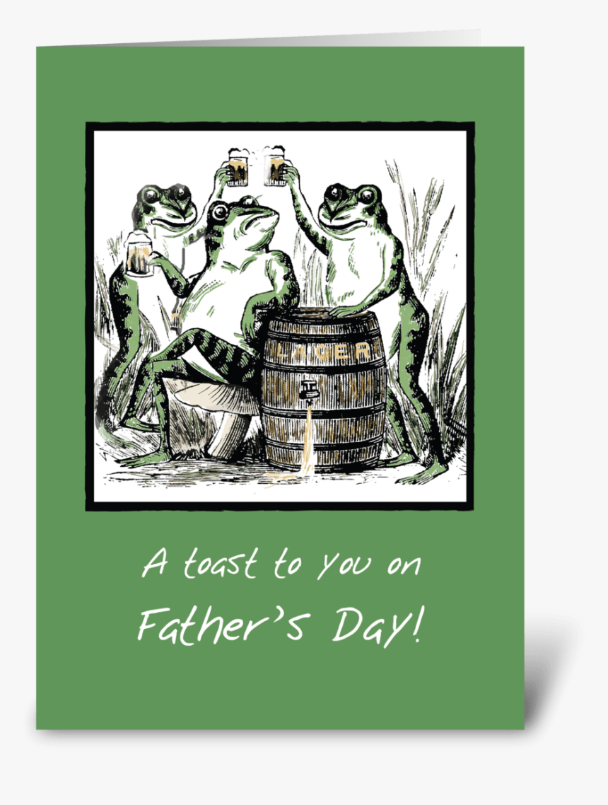 Father’s Day Funny Frogs Toasting Greeting Card - 70th Birthday Brother, HD Png Download, Free Download