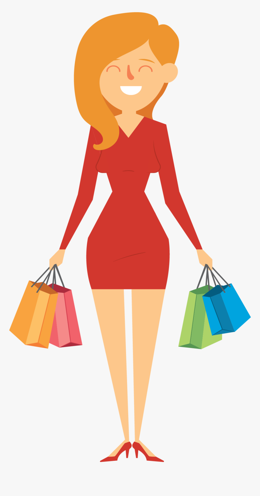 Illustration Happy For Women - Happy Woman Illustration Png, Transparent Png, Free Download