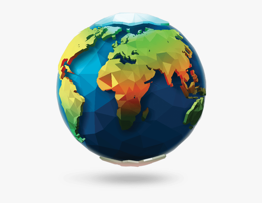 Polygonal Globe, HD Png Download, Free Download