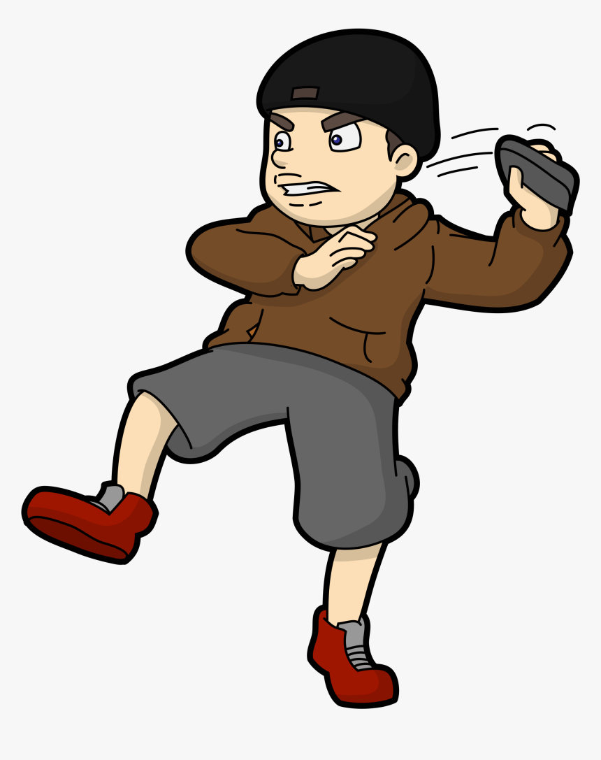 Empty Wallet Cartoon Png - Cartoon Guy Throwing Something, Transparent Png, Free Download