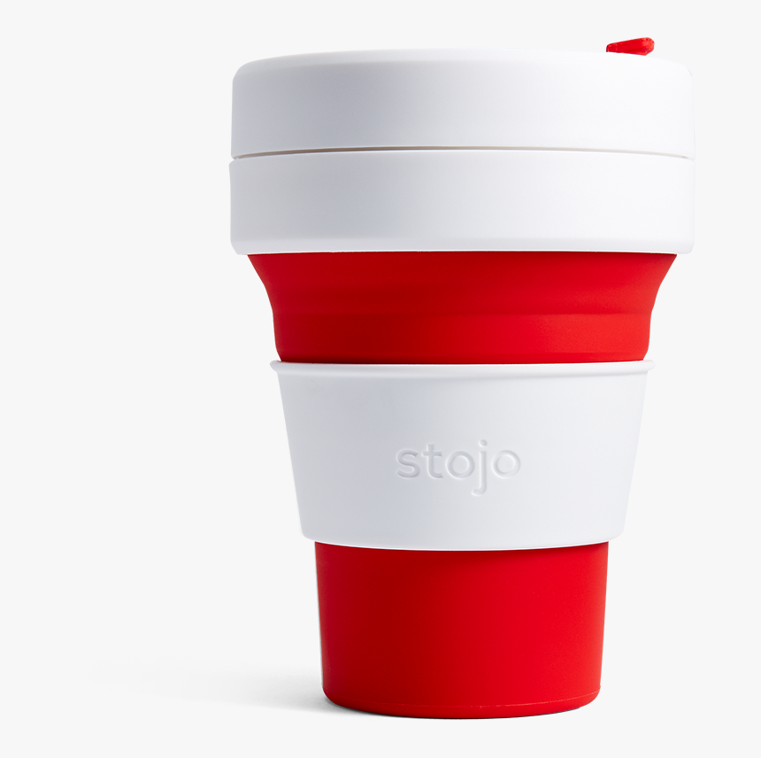 Stojo Pocket Cup Red Expanded - Stojo Collapsible Cup 12oz, HD Png Download, Free Download