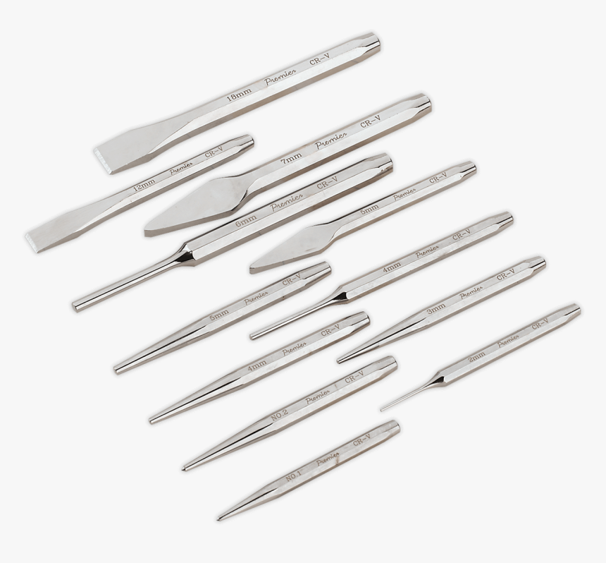 Punch & Chisel Set 12pc - Chisel, HD Png Download, Free Download