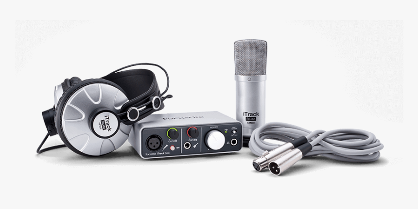 Focusrite Itrack Solo Bundled W Condensor Mic & Headphones - Focusrite Itrack Studio, HD Png Download, Free Download