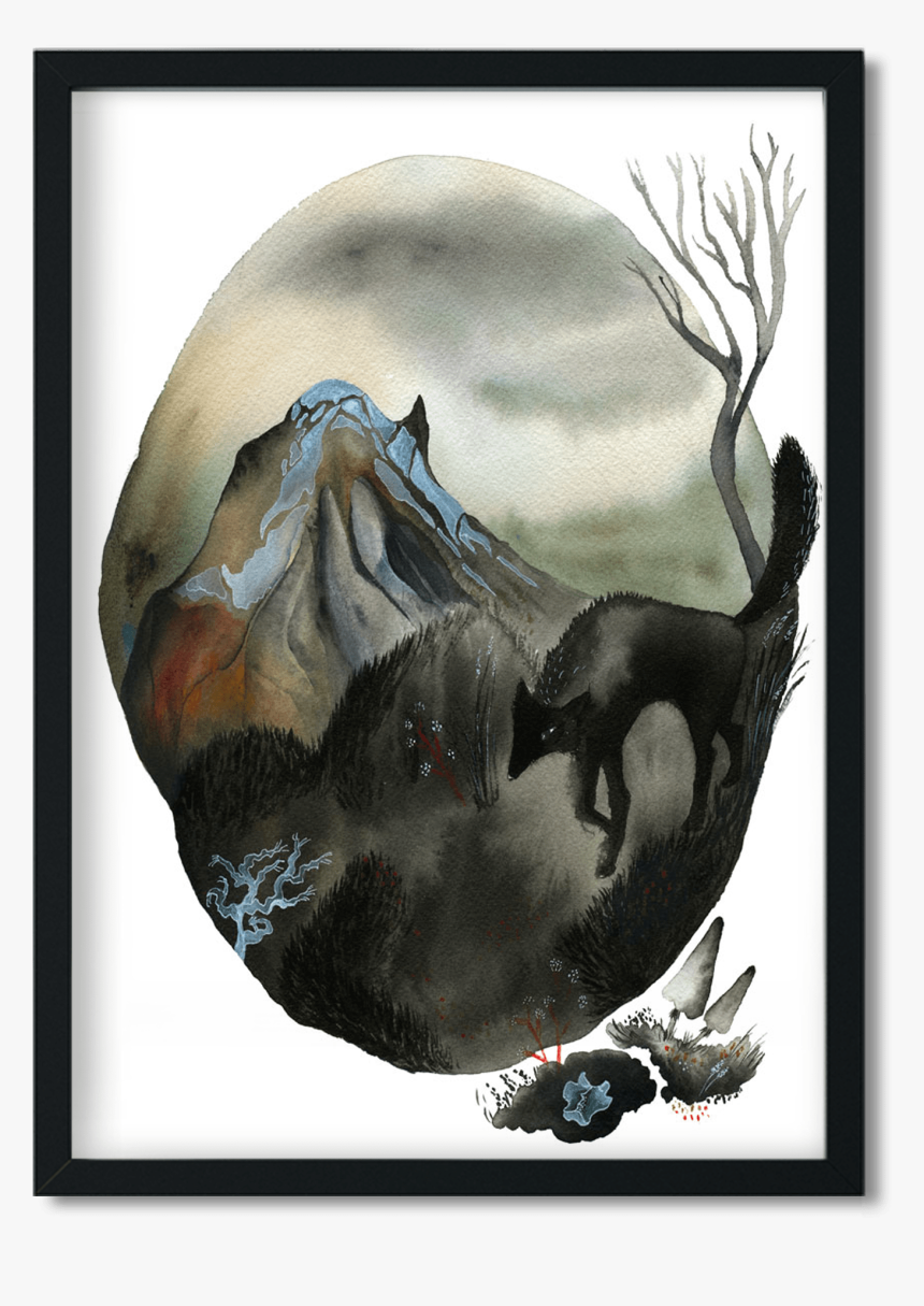 Wolf Watercolor Art Print By Sova Hůová - Warthog, HD Png Download, Free Download