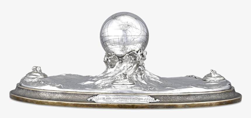 Sterling Silver Globe Inkwell Centerpiece By Tiffany - Silver, HD Png Download, Free Download