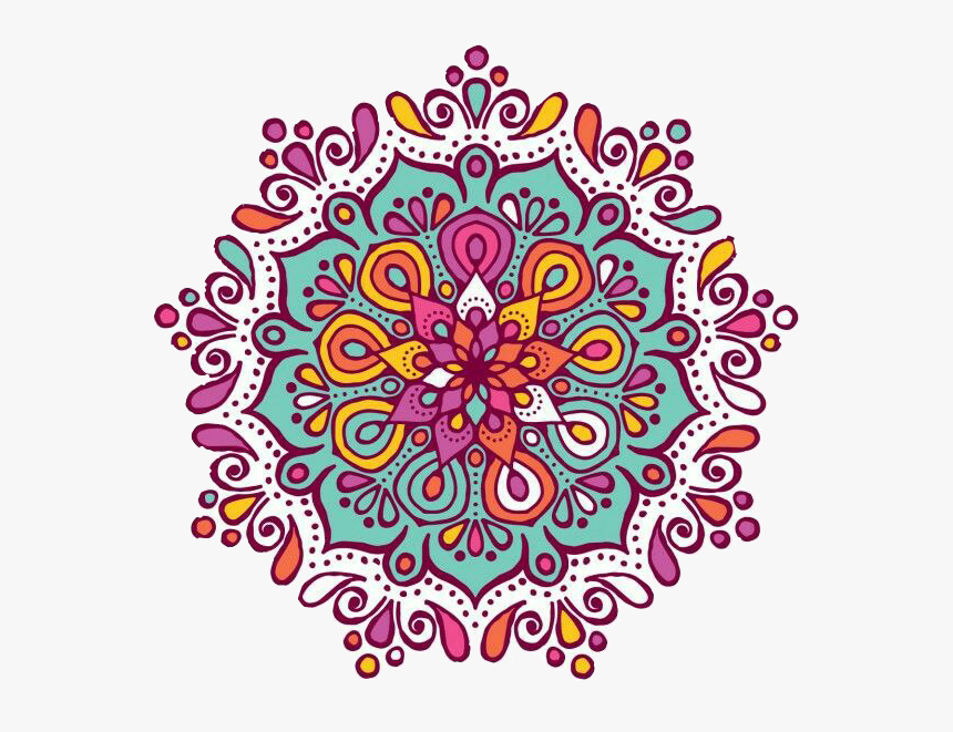 Mandala Colorful Emotions Stickers Beautiful Png Download - Mandala Design Vector, Transparent Png, Free Download
