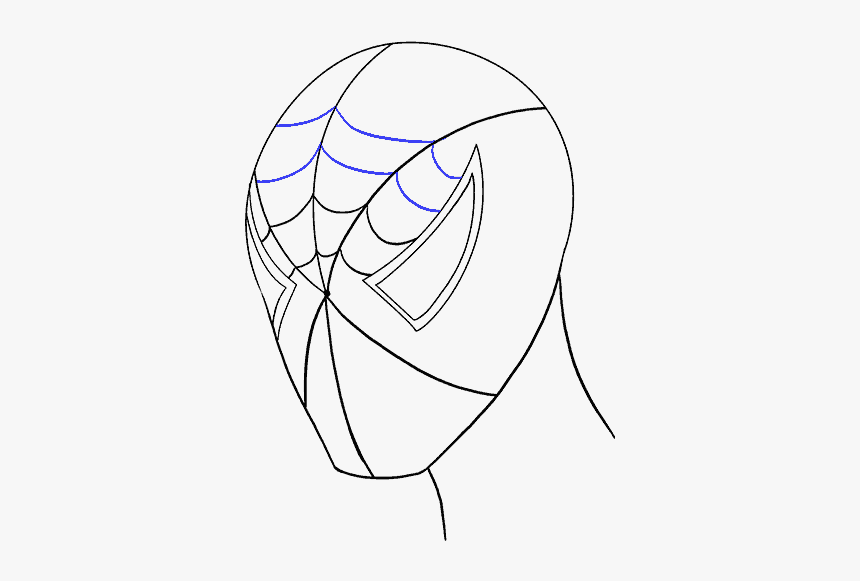 How To Draw Spiderman"s Face - Drawing, HD Png Download, Free Download