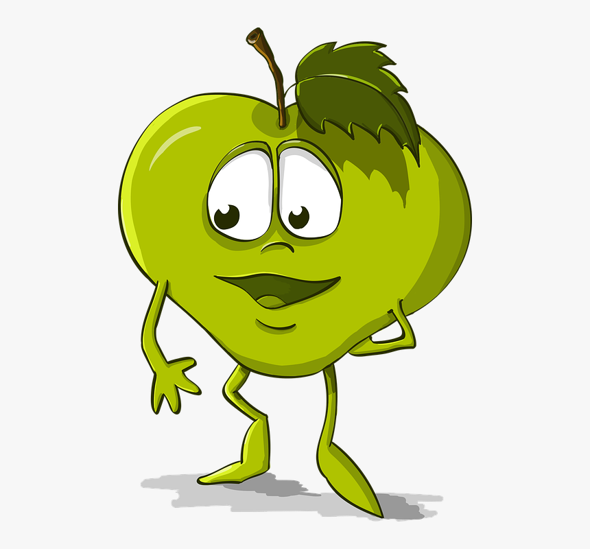 Apple, Funny, Kindness, Cartoon, Character, Sheet, - Gambar Apel Kartun Lucu, HD Png Download, Free Download