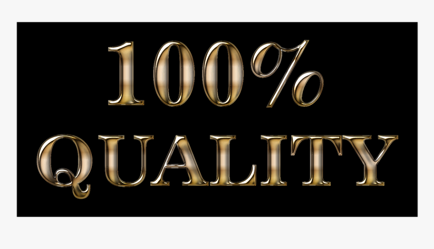 One Hundred Percent, 100, Quality, Gold, Shiny - Electronic Signage, HD Png Download, Free Download