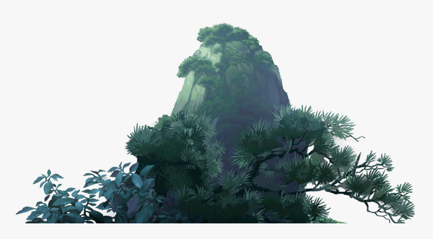 Mountain Trees Landscape Chinese Asian Ftestickers - Borassus Flabellifer, HD Png Download, Free Download