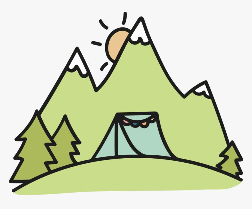 Camping, Tent, Fir, Mountain, Tree, Dawn, Field, Nature - Camping Is My Happy Place Svg, HD Png Download, Free Download
