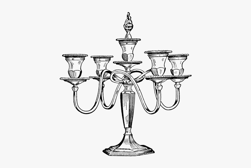 Candle-holder - Candles Holder Clipart Black And White, HD Png Download, Free Download
