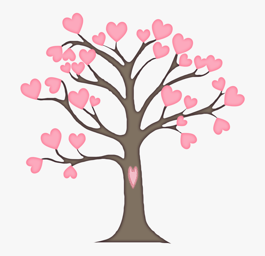 Best Hd Black And White Clipart - Trees Hearts Png, Transparent Png, Free Download