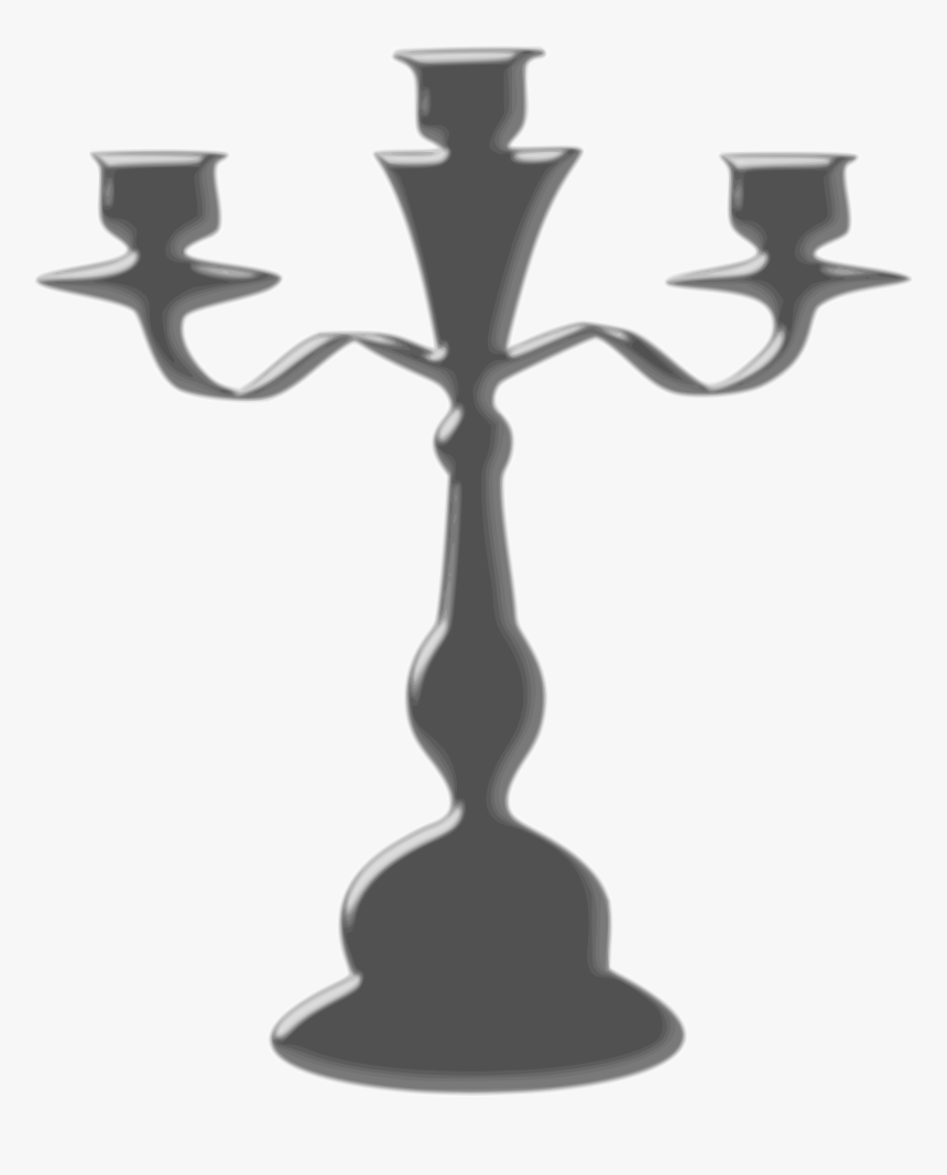 Candelabra 01 Clip Arts - Candle Holder Clipart Black And White, HD Png Download, Free Download